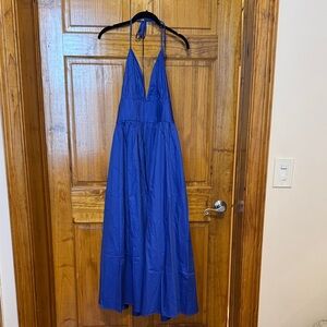 NWT COS Elegant Blue Halter Maxi Dress